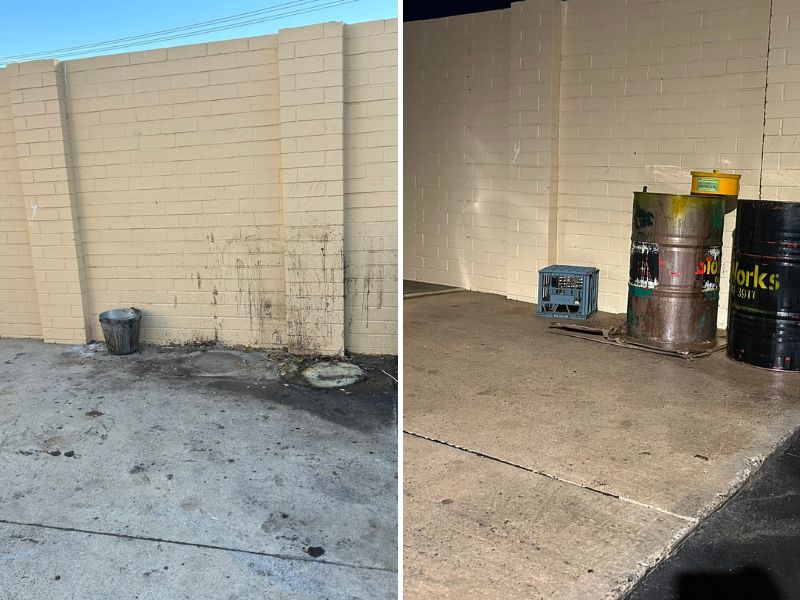 Perth Industrial Pressure Cleaning Before And After