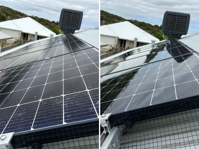 Perth Solar Panel Washing Before And After