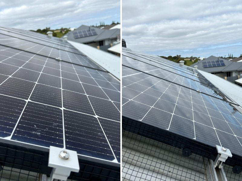 Perth Solar Panel Cleaning Before And After